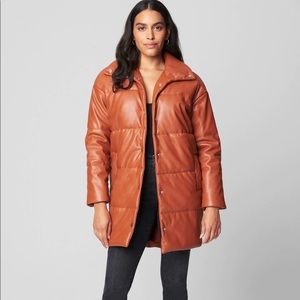 BLANKNYC TALL ORDER VEGAN LEATHER COAT